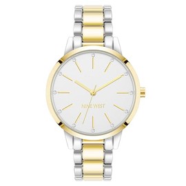 Nine West Women's Crystal Accented Bracelet Watch, two-tone, Bracelet