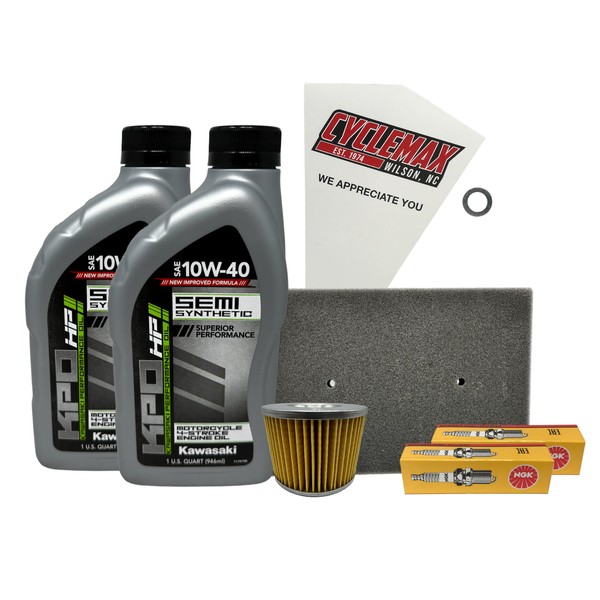 Cyclemax Semi-Synthetic KPO Tune-Up Kit compatible with 2008-2012 Kawasaki NINJA