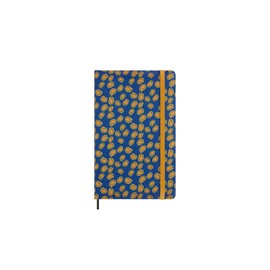 Moleskine Agenda Silk 12 Months, Weekly Undated Agenda, Hard Cover with Italian Silk from Mantero, Elastic Closure, with Gift Box, Size Large 21x13cm, Colour Blue