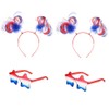 LDFWAY 4PCS Parades Patriotic Accessories Set - Independence Day Headband