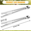 Set of 2 Stainless Steel BBQ Sausages Reversible Tongs for