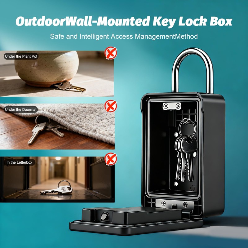 Delousiber Smart Lock Box Key Safe - APP Control &