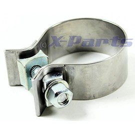 'Exhaust Clamps 63.5 mm 2.5 Clamp Exhaust Pipe Clamp – 68 mm Stainless Steel New