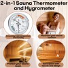 Sauna Thermometer and Hygrometer with 2 Thermometer & Hygrometer Calibration