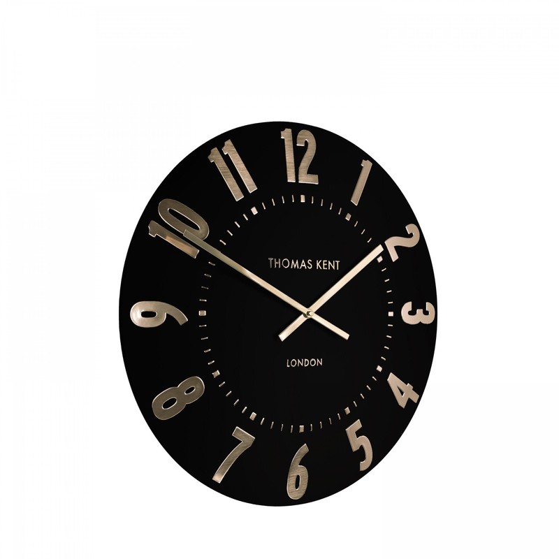 Thomas Kent London Thomas Kent 12"" Noir Black Wall Clock