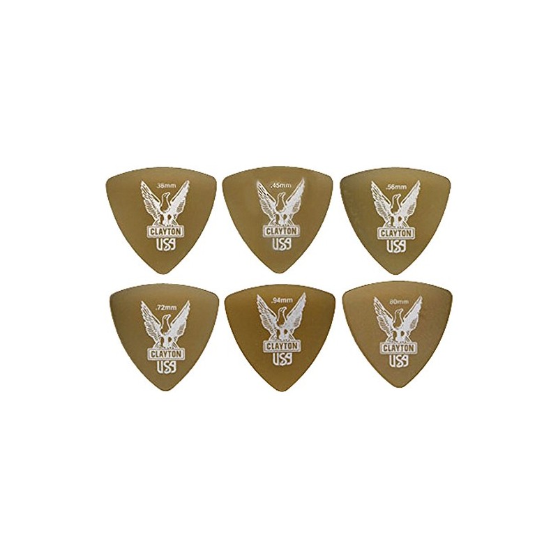 Clayton Ultem Rounded Triangle Guitar Picks .56 mm 1 Dozen