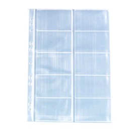 Herlitz 5894209 Business Card Wallet A4 with 10 Compartments Transparent Pack of 50
