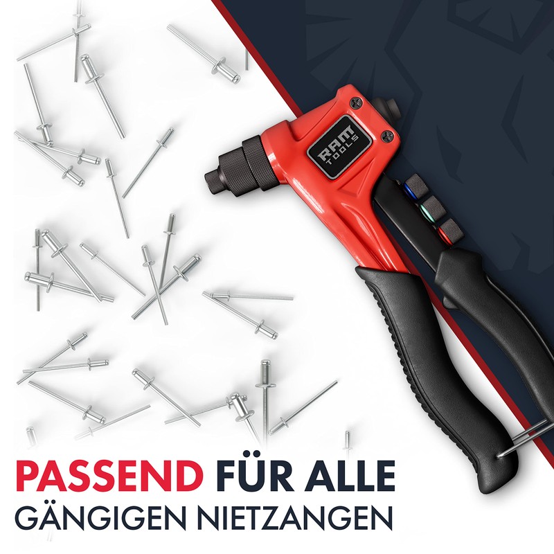 RAM TOOLS® Blind Rivets Set, 400 Piece Rivet Set, Universal