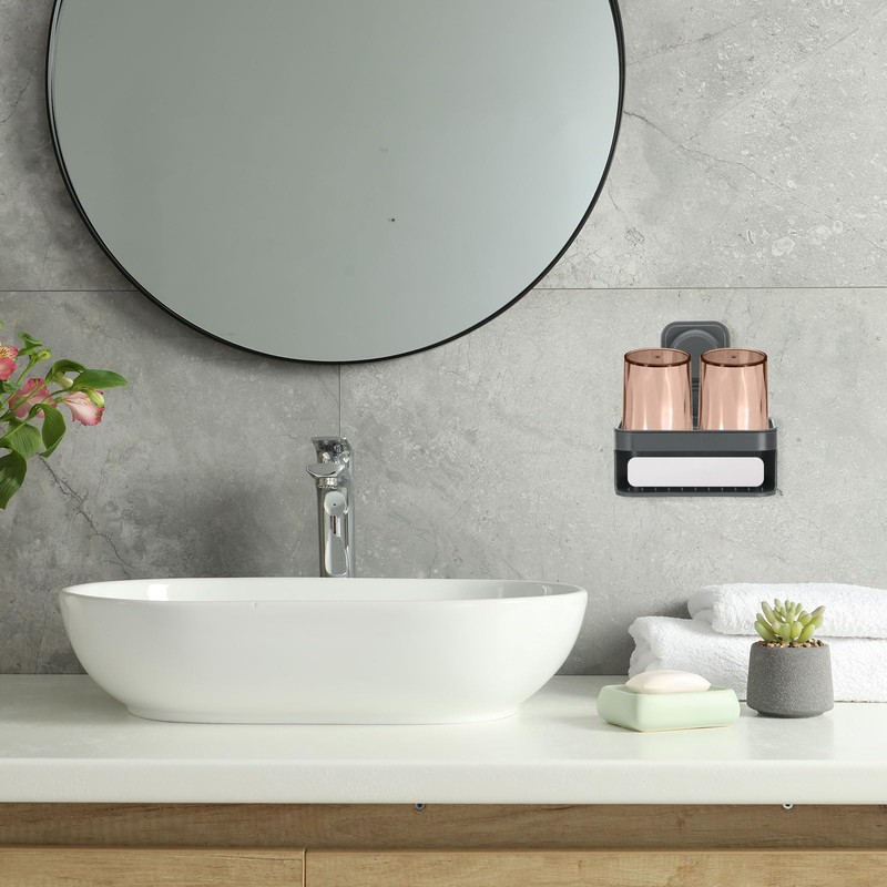 sourcing map 1Pcs Suction Cup Soap Dish, Removable and Reusable