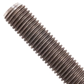 Fasteners Plus A307 Fully Threaded Rod, 1 1/2" Diameter, 6 Thread Size, 24" Length, Right Hand Threads Designed for Hanging Fixtures, Sprinklers, Lights - Plain Finish