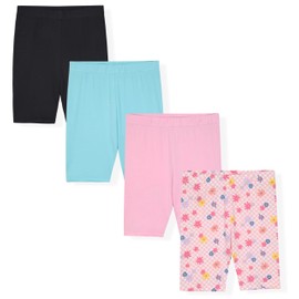 Star Ride Kids Girls Bike Shorts – Multipack Soft Stretchy Polyester Activewear in Fun Prints & Colors (Sizes 5-16), Asst 3, 14-16