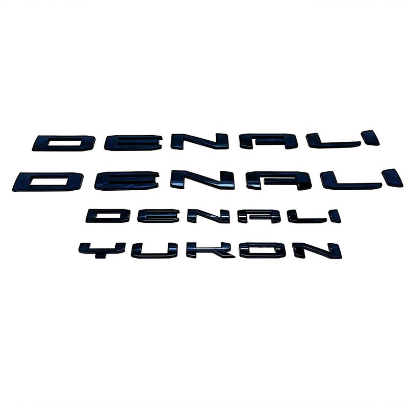 Door Rear Letters Emblem Badge Replacement for 2021-2025 Denali Yukon