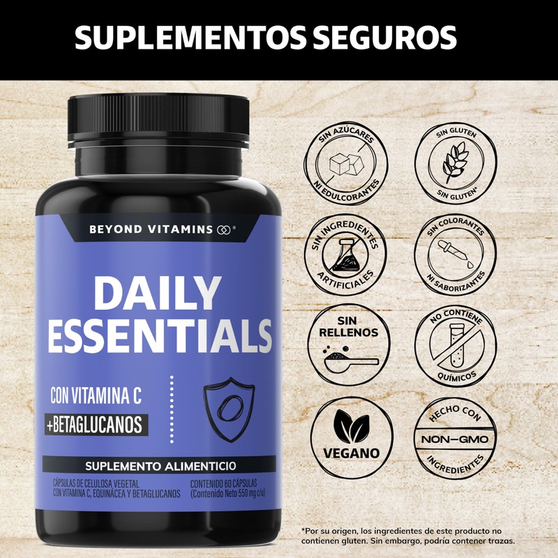 Beyond Vitamins | Daily Essentials con Vitamina C y Betaglucanos