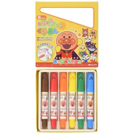 サンスター文具 アンパンマン すらすらかけるくれよん 6色 1770010A