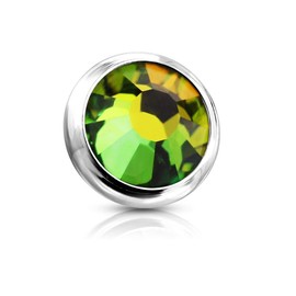 Paula & Fritz® Dermal Anchor Attachment Crystal Various Colours Sizes and Thicknesses 316L Surgical Steel Skin Anchor Skin Diver Implant Ball, Stainless Steel, Crystal