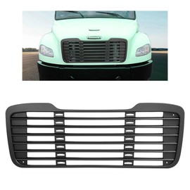 KUAFU Front Grille Compatible with 2002-2022 Freightliner M2 100 106 112 A1714787001, A1714104001 Bumper Upper Radiator Hood Mounted Grill Without Bug Screen Painted Black