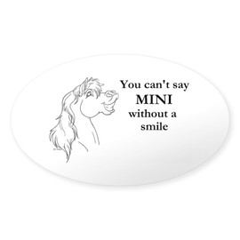 CafePress Mini Smile Oval Sticker Oval Car Bumper Sticker