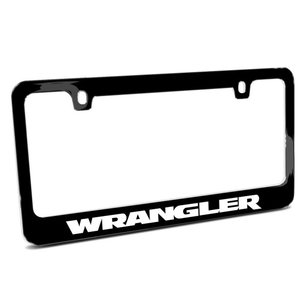 iPick Image, LLC Jeep Wrangler Black Metal License Plate Frame