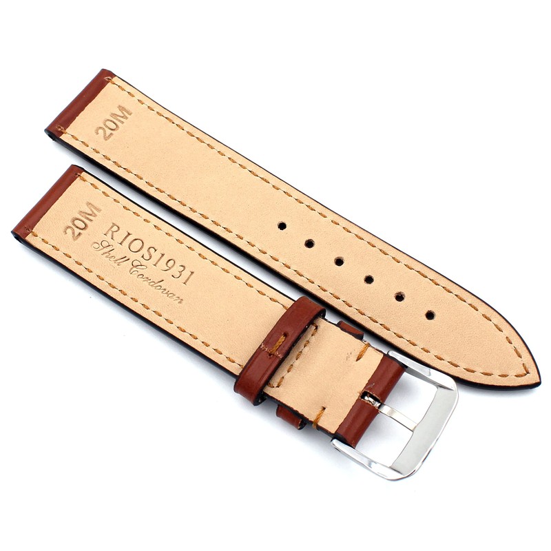 RIOS1931 Lwiw 18 mm High-Quality Classic Shell Cordovan Leather Bracelet
