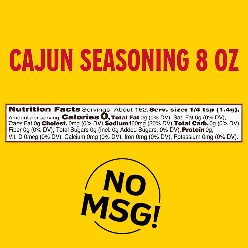 Louisiana Fish Fry Cajun Seasoning - Flavorful All-Purpose Seasoning 8