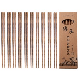 Chopsticks,Chop Sticks Wooden, Chop Stix, 10 Pairs Resusable Chinese Chopsticks with No Wax, Paint