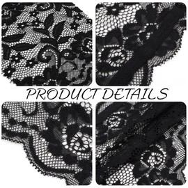 Sahunfri 4 Pcs Cleavage Coverage for Women - Silky Lace Inserts with Adjustable Snaps Modesty Panels for Low Cut Tops, Camisole Bra Insert for Women