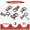 TIXIPEM Paracord Bracelet Shackle Buckle [5PCS] - Adjustable Metal Pattern
