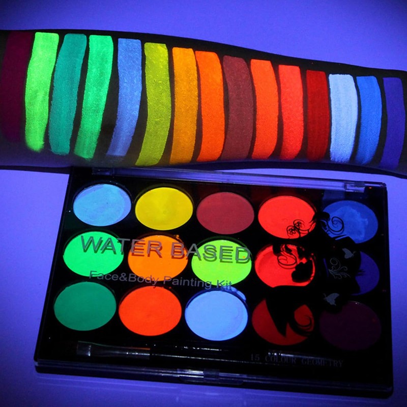 CENPEK Fluorescent Colour Face Paints Children's Make-Up Set for Theatre