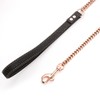 Aiyidi Rose Gold Chain Leash for Dogs, Stainless Steel 11mm