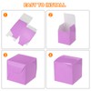 uxcell 25 Pcs Purple Gift Boxes, 3"x3"x3" Kraft Paper Candy