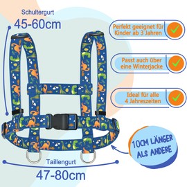 MutoToy® Horse Lead for Playing for Children, Adjustable Horse Harness for Children, Horse Play Lead for Boys Girls Role Play, Children's Outdoor Toy from 3 Years (Blue)
