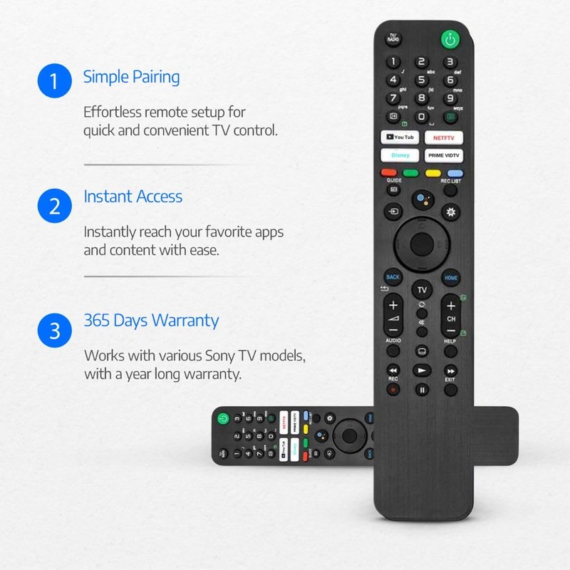 Vorlich® Sony Universal Remote with Voice Control RMF-TX520U, Replacement Sony