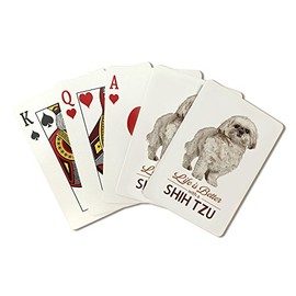 Shih Tzu - Life is Better - White Background (Playing Card Deck - 52 Card Poker Size with Jokers)