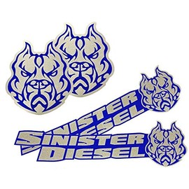 Sinister Diesel Stickers - 4 Pack Bulldog & Logo