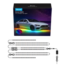 Govee Car Underglow Lights, 8 pcs RGBIC Under Car Lights with 16 Million Colors and 45 Scene Modes, Exterior Car Lights with App Control, 3 Music Modes LED Lights for Cars, SUVs, Trucks, DC 12-24V