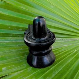 3" Inch Length Black Stone Shivling Handmade Hindu God Black Shiva Lingam Pooja eligious Statue, Hindu Temple Worship Decor Shankar Statue Idos Moorti