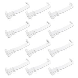 SING F LTD 12PCS 2-1/2 Inch Clear Plastic Window Blind Valance Clips