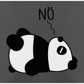 Cushion 50 x 50 cm – Statement – Nö – Panda – Black – 50 x 50 cm – Grey – Statements Panda Motif with Filling Sayings Pillow Men's Cushion Cover