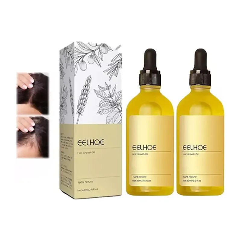 60ml*2 Aceite Vegano Natural Para El Crecimiento Del Cabello