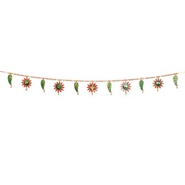 Metal Toran Leaf and Sun Bandanwar Door Wall Hangings Decoration Indian Traditional Home Decor Good Luck Charm & Gifting for Home Office Temple Pooja Festival