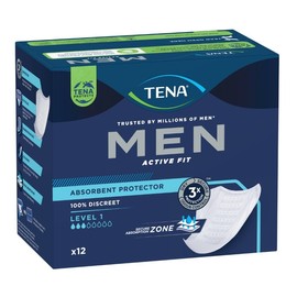 Tena Men Active Fit Absorbent Protector - Light Level 1 X 12 (Limit 4 per order)