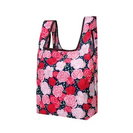 allydrew Small JoliBag Nylon Reusable Grocery Bag, Rose Garden