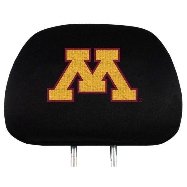 FANMATS University of Minnesota Head Rest Cover Set, Black, 14"