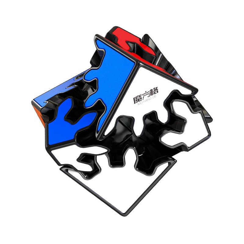 2x2 Gear Cube - Stickerless Smooth-Turning Puzzle with Interlocking Gears