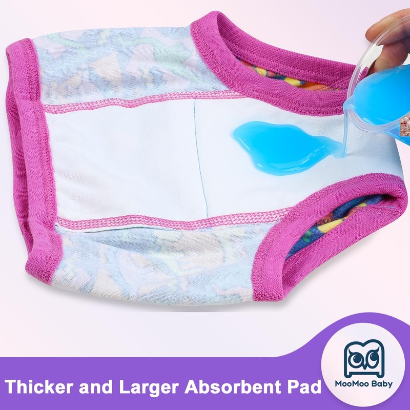 MooMoo Baby Training Underwear 10 Packs Absorbent Potty Training Pants