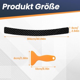 Tarqite Ladekantenschutz aus Leder, Auto Stoßstangenschutz mit Schaber, Auto Einstiegsleisten Schutz, Anti-Scratch Auto Einstiegsleisten Aufkleber für Die Meisten Autos