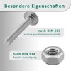 DSM - Carriage Bolts M8 x 60 mm DIN 603