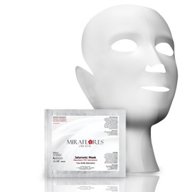 Anti-wrinkle face mask for face and neck made of hyaluronic acid and ginseng dipped fabric, 25 ml, disposable mask for face and neck made of TNT with moisturising and antioxidant