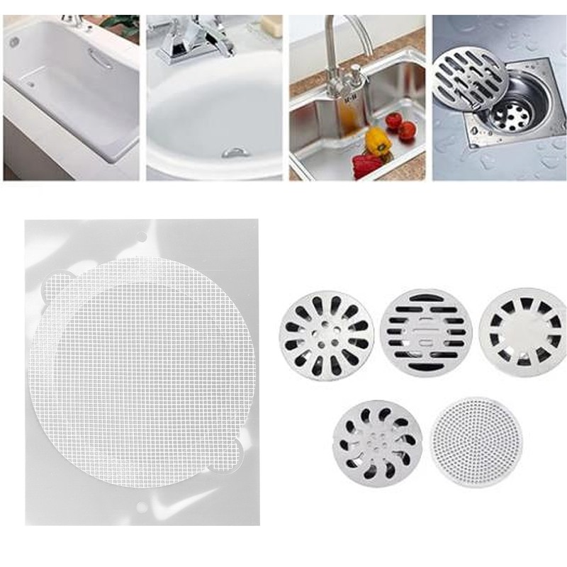 50 Pieces Floor Drain Covers Single Use Fiberglass Shower Drain