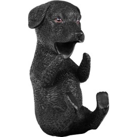 BRUBAKER Wine Bottle Holder Black Labrador - Polyresin Bottle Decoration - Table Top Figure Hand Painted Bar Accessory - Funny Wine Gift